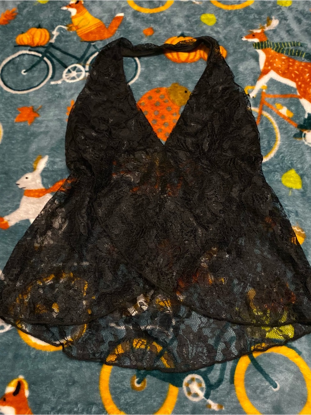 Whimsigoth Black Lace Halter Top Charlotte Russe Women’s XS/XXS